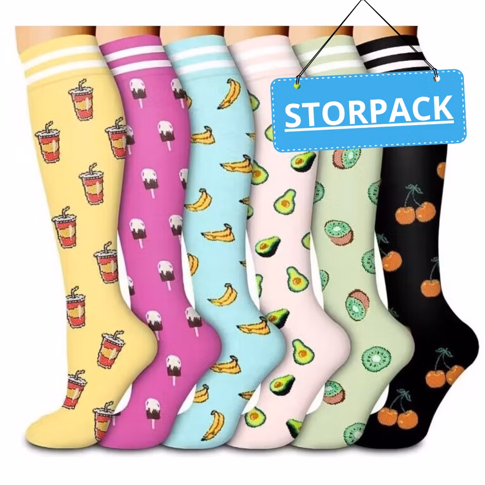 Storpack Stödstrumpor – Fruit and Drink Serie Nr 1