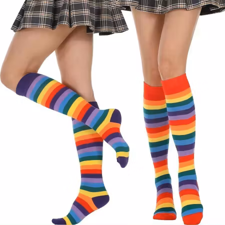 Lång Strumpa Rainbow Serie - Stripe