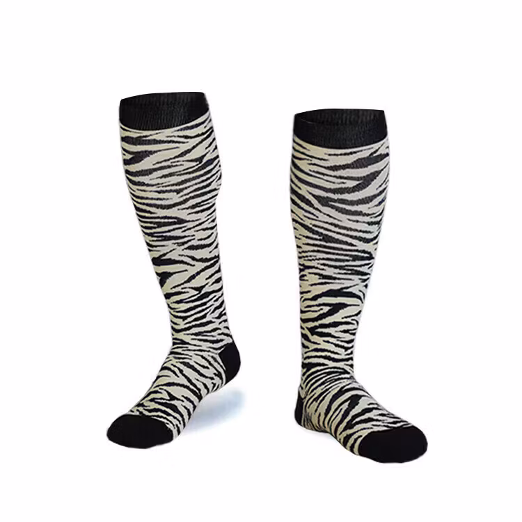 Stödstrumpor Zebra Vit Nr 129