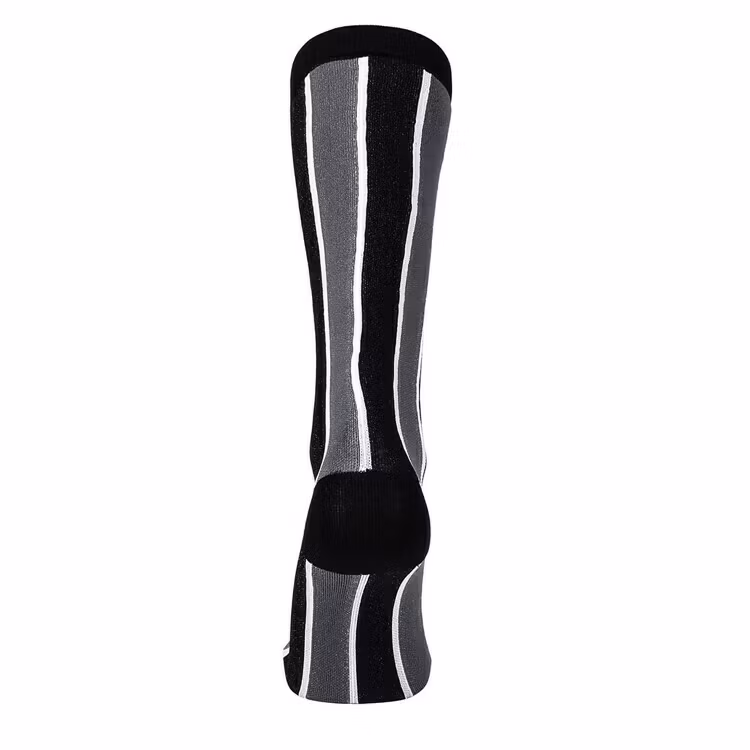 Stödstrumpa Black and grey stripes Nr 99