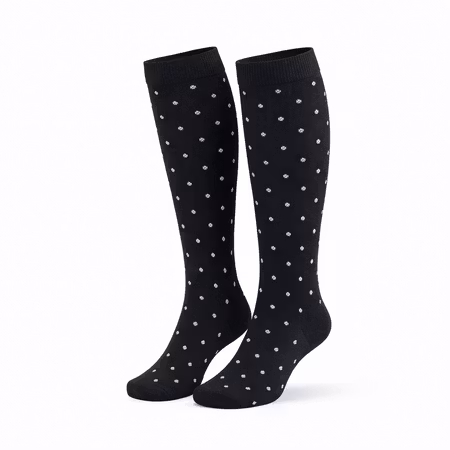Stödstrumpor Black White Dots Nr 140