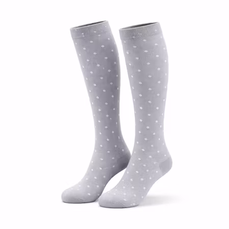 Stödstrumpor Grey And white Dots Nr 151