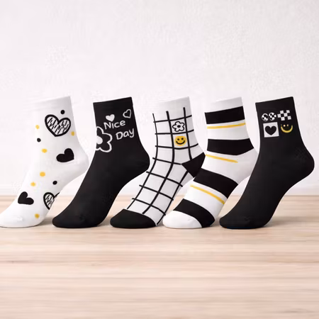 Strumpor Funny Hearts (5-Pack)