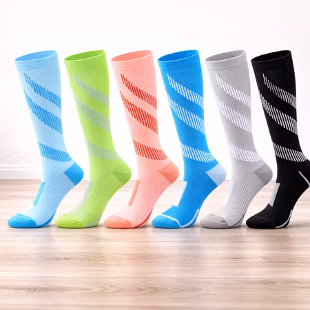 Stödstrumpor Stripes Pure Colour