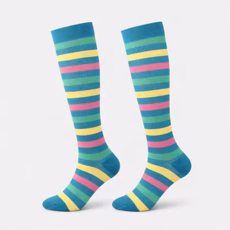 Stödstrumpor Green Stripe Nr 59