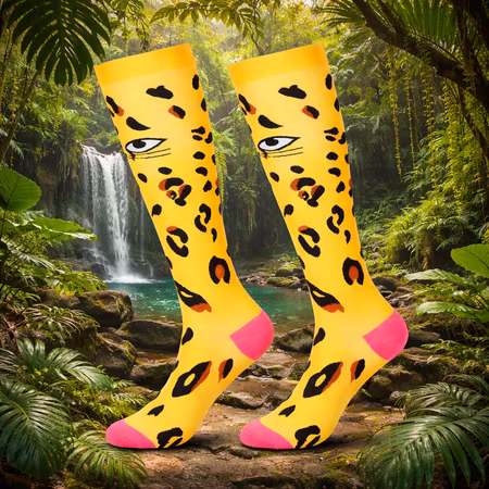 Stödstrumpa Leopard Gul Nr 107