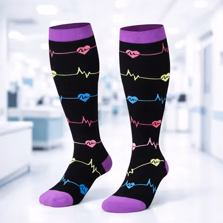 Stödstrumpor Black Heartbeat Nr 36