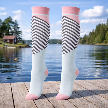 Stödstrumpa Pink Zebra Nr 124