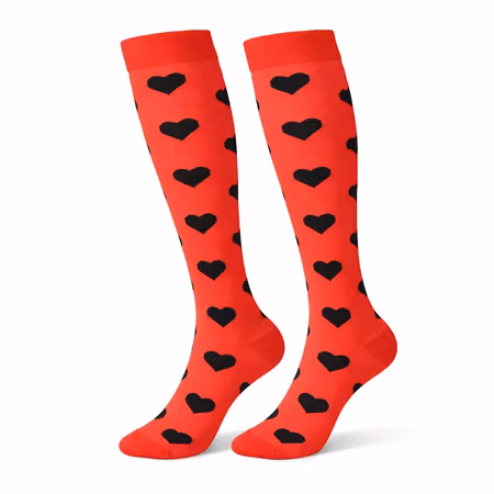 Stödstrumpa Black hearts Nr 91