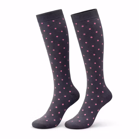 Stödstrumpor Grey Black - Wide Stripe Nr 142