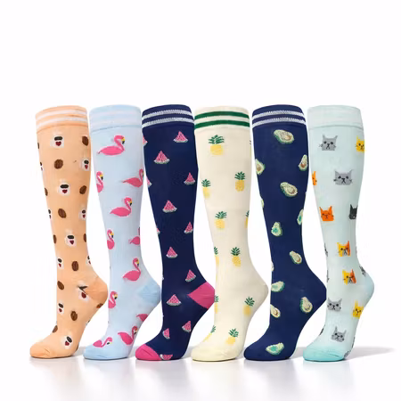 Stödstrumpor Djur & Frukt serie 1