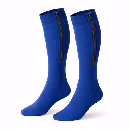 Trofast stödstrumpa med Dragkedja (Marinblå)