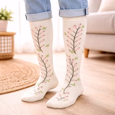 Stödstrumpor Natur och Blommor