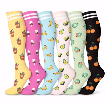Storpack Stödstrumpor – Fruit and Drink Serie Nr 1