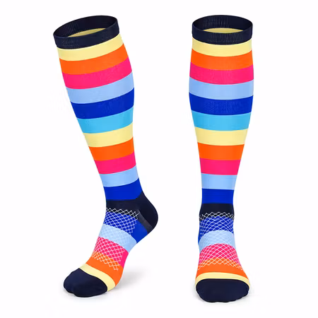 Stödstrumpor Stripes Rainbow Nr 29