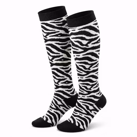 Stödstrumpor Zebra Vit Nr 129
