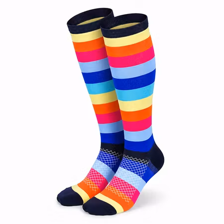 Stödstrumpor Stripes Rainbow Nr 29