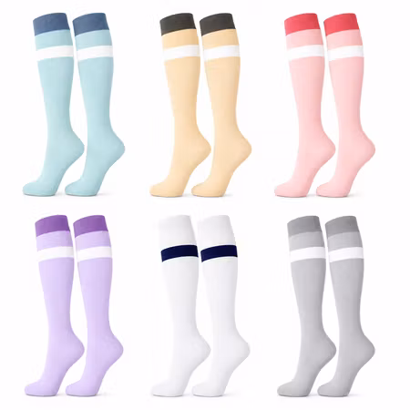 Storpack Stödstrumpor – Pastell & Stripes Lyx
