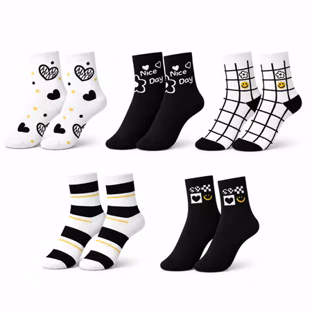 Strumpor Funny Hearts (5-Pack)