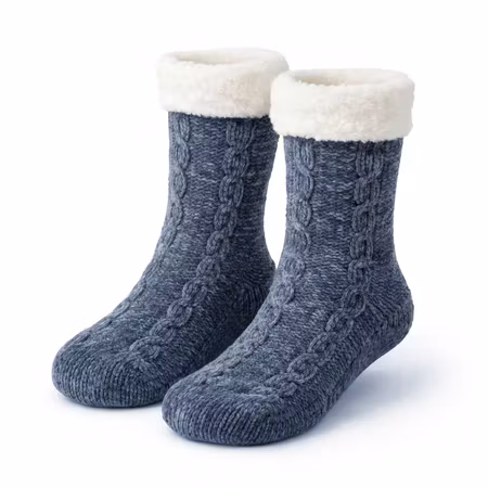 Fodrade sockor med halkskydd