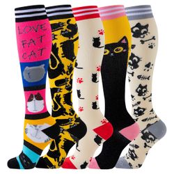 Kompressionsstrumpor Funny Cats 5-Pack