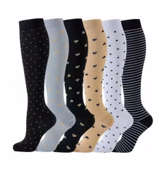 Storpack Stödstrumpor – Midnight Heart and Stripes