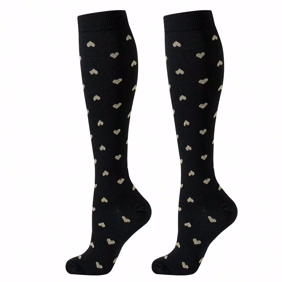 Storpack Stödstrumpor – Midnight Heart and Stripes