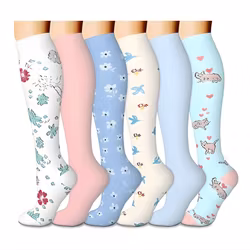 Storpack Stödstrumpor – Pastell Djur och Natur