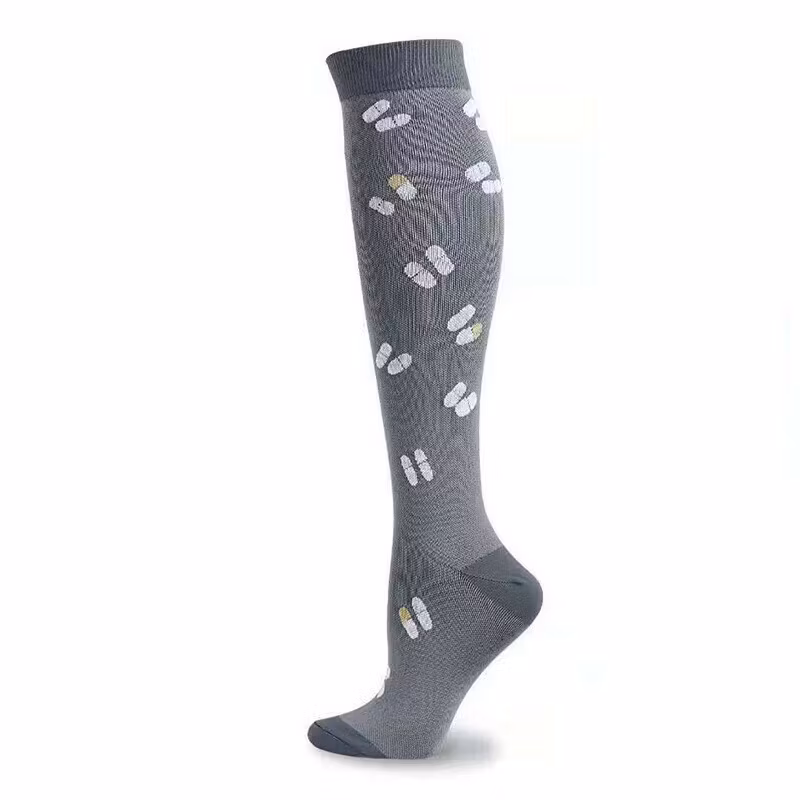 Stödstrumpa Grey with dots Nr 97