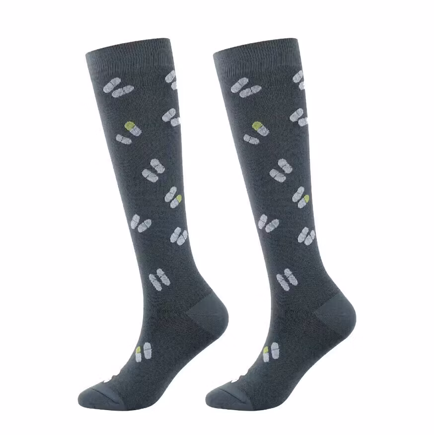 Stödstrumpa Grey with dots Nr 97