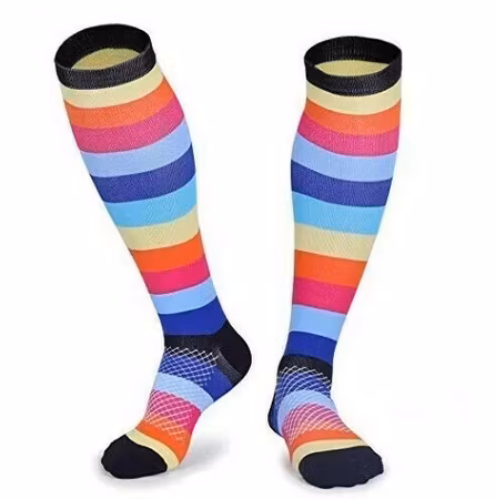 Stödstrumpor Stripes Rainbow Nr 29