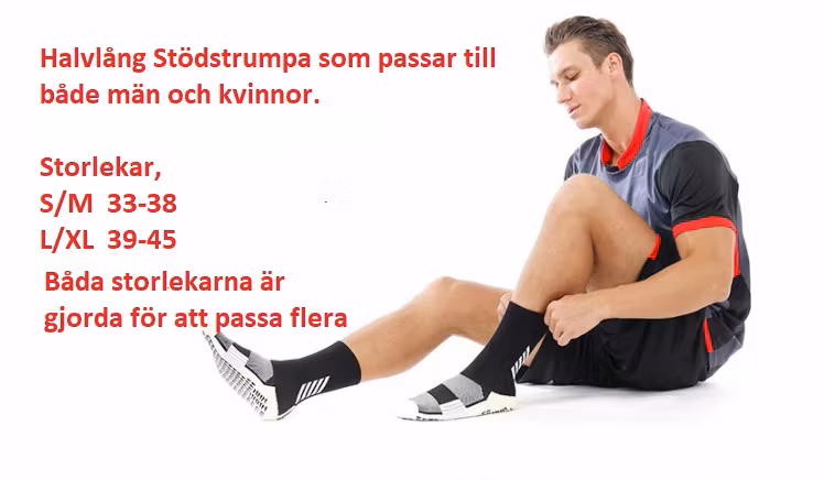 Stödstrumpa - Antislip halvlång modell
