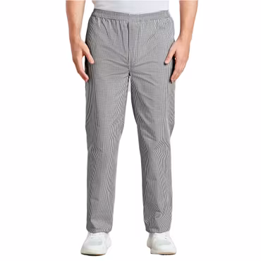 Smårutig kockbyxa med resår | Premier