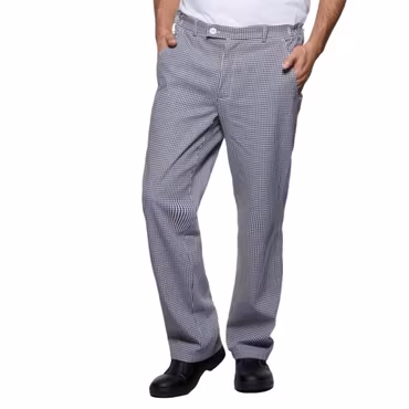 Smårutig byxa i 100% bomull | Karlowsky