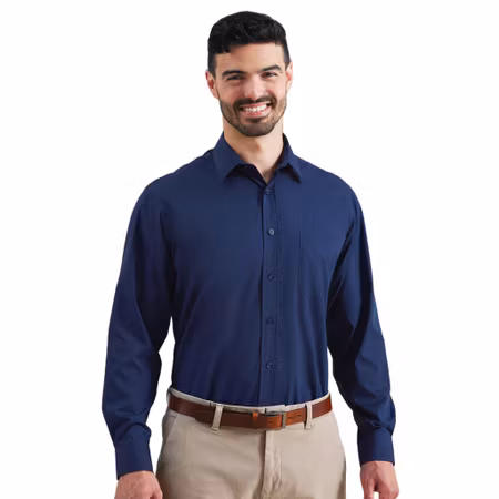 Poplinskjorta med formell krage och lång ärm | Premier