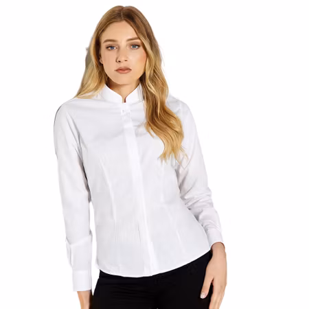 Figursydd skjorta med mandarinkrage för dam | Kustom Kit