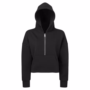 Damhoodie med halv dragkedja | TriDri