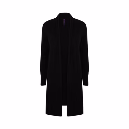 Stickad lång kofta i bomull och akryl för dam | Henbury