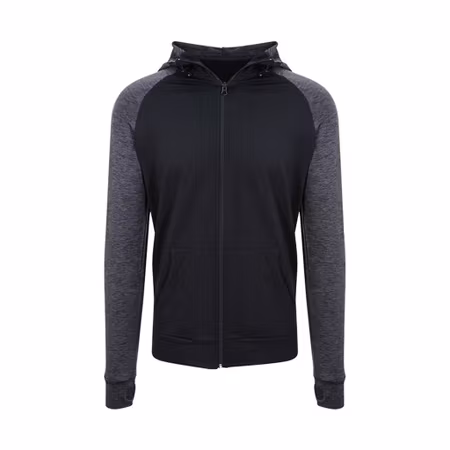 Hoodie med dragkedja och kontrastdetaljer | Just Cool