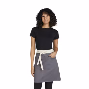 Bistroförkläde med kontrastsömmar och fickor | SG Accessories