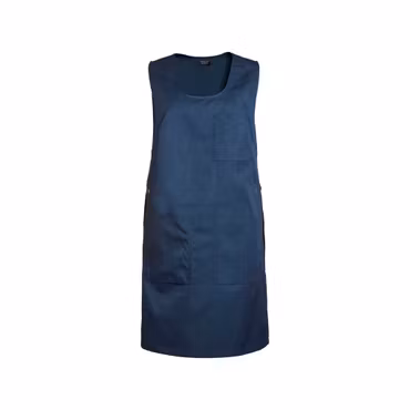Blåmelerat överdragsförkläde med fickor | Smila Workwear
