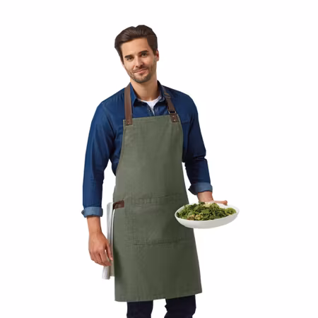 Elegant oxford-förkläde med ficka | Premier