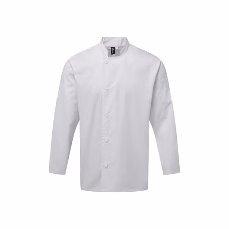 Långärmad kockjacka med mandarinkrage och pennficka | Premier
