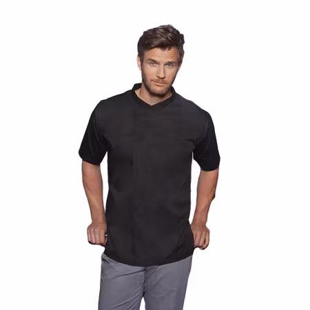 Kockrock kortärmad med bröstficka i twill och jersey | Karlowsky