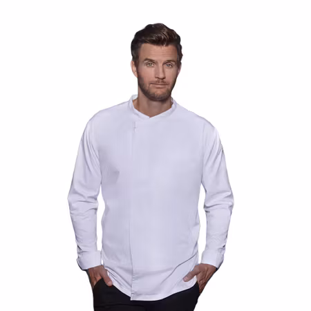 Kockrock långärmad med bröstficka i twill och jersey | Karlowsky