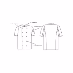 Kockrock med korta ärmar och tryckknappar | Dennys London