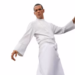 Kockrock med långa ärmar och tryckknappar | Neo Blu