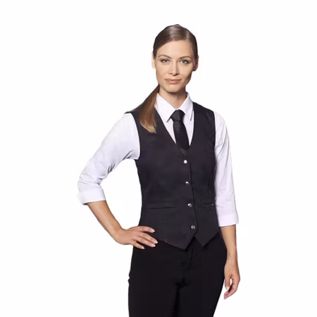 Svart väst med justerbar rygg för dam | Karlowsky