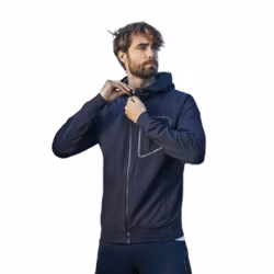 Collegejacka i stretchig bomullsblandning med huva | South West