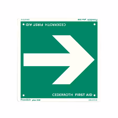 Efterlysande utrymningsskylt med pil | Cederroth